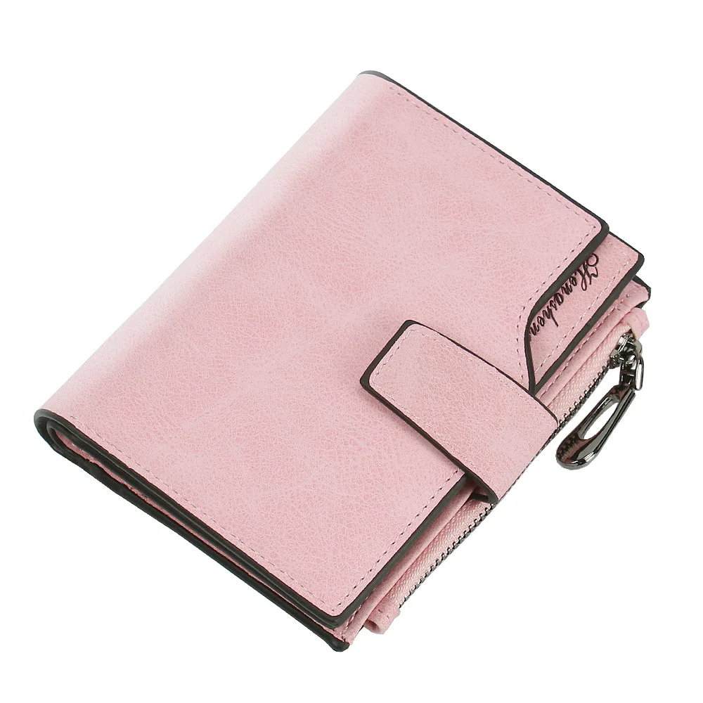 

NO.ONEPAUL 2020 New Wallet Women's Short Buckle Student Scrub Multi-Card Zipper Wallet Wallet Women Wallet Scrub Women