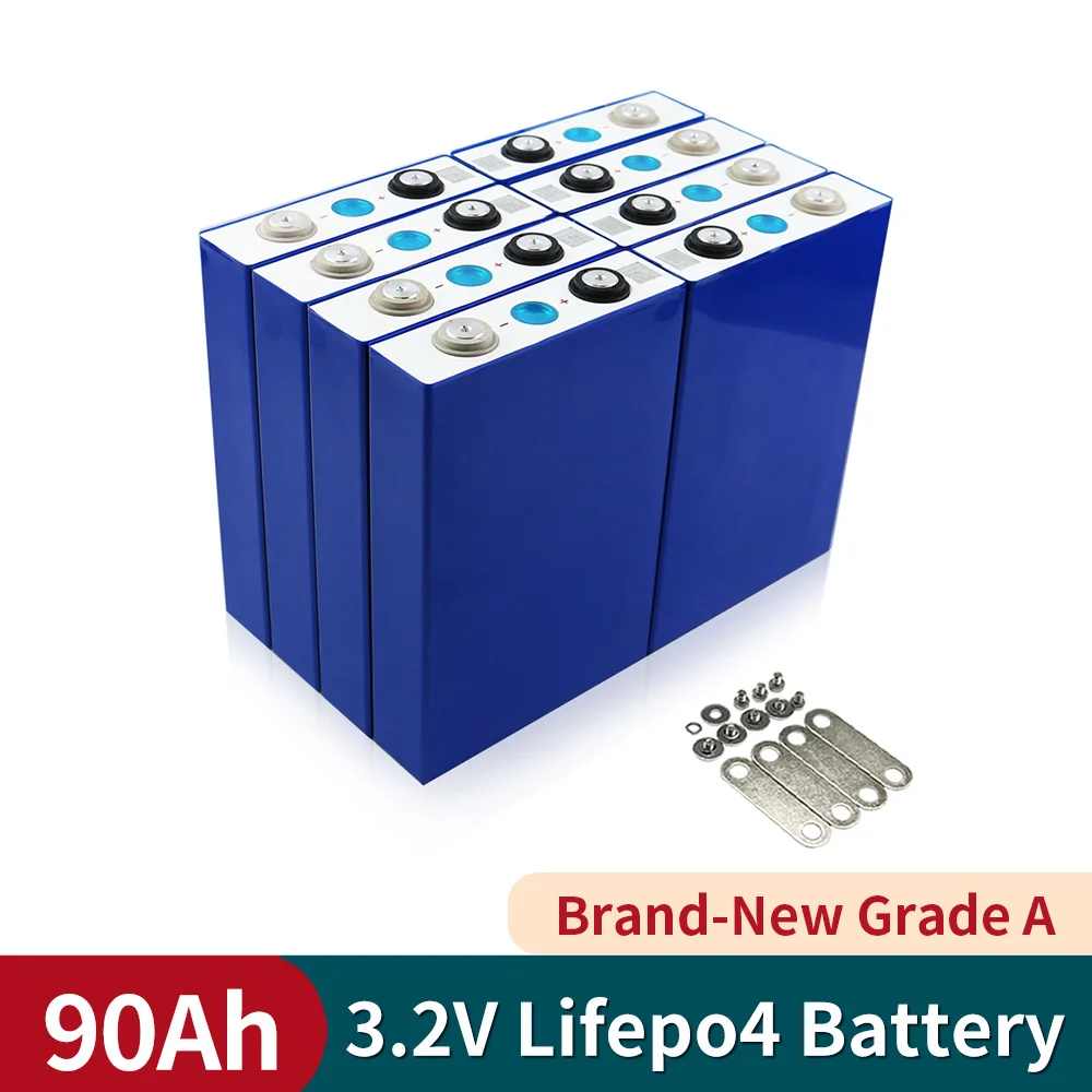 

32PCS 3.2V 90Ah LiFePO4 battery Lithium iron phospha Large capacity Solar Can make Boat battery Car batteriy EU US tax free
