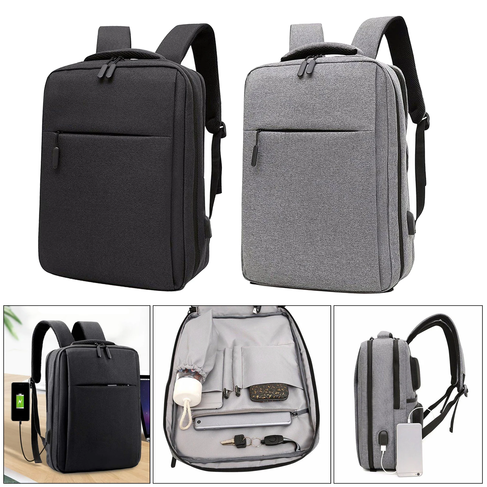 

Mens USB Charging Travel Backpack 15.6 inch Laptop Bags Male Business Bagpacks Waterproof Multifunctional Computer Bag