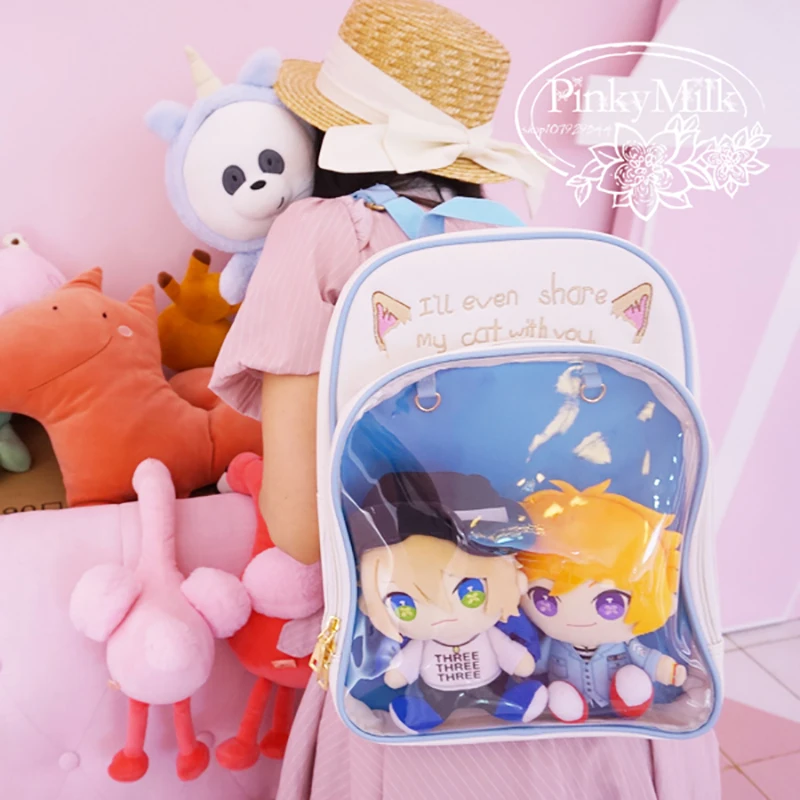 Новая прозрачная сумка Ita из искусственной кожи Kawaii Ita рюкзак для девочек-подростков прозрачный милый рюкзак для школы Itabag H813