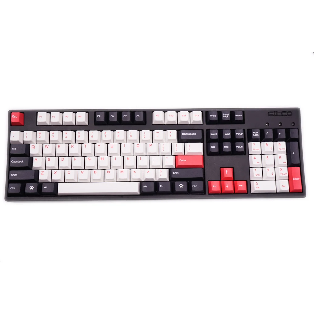 MP сублимированная краска черная/красная Кепка для ключей 108 клавиш толстые