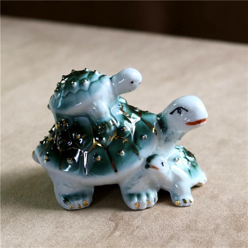 Фарфоровая фигурка черепахи керамическая морская черепаха семейная статуя