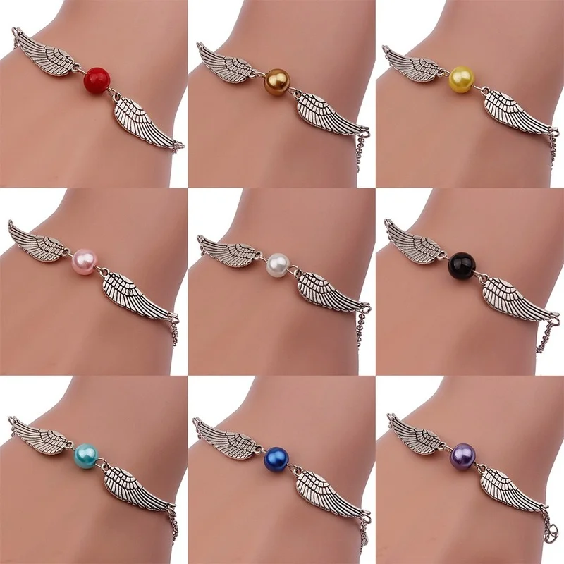 

Creativity Men's Hand Bracelet Set Golden Wings Miraculous Ladybug Jewelry Fashion Wine Glass Pendant Adjustable Bracelet Homme