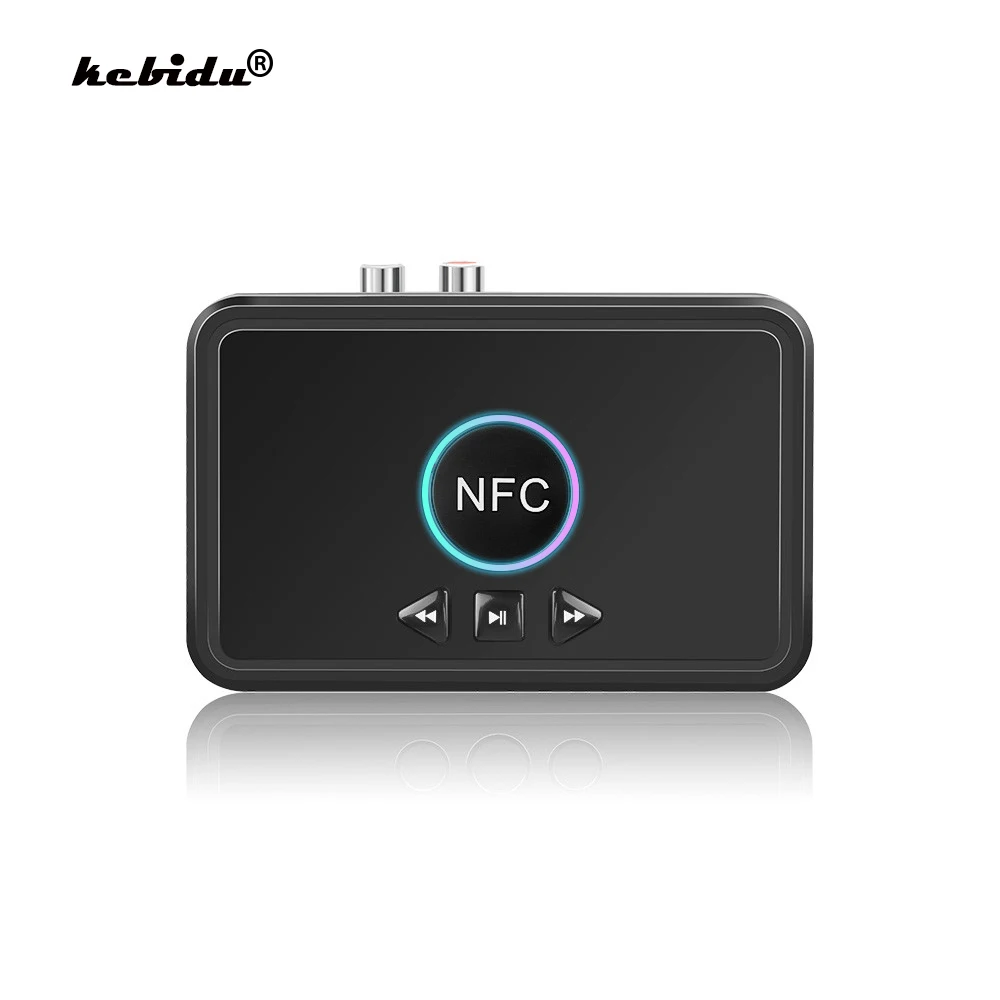 

Kebidu беспроводной NFC Bluetooth 5,0 приемник 3,5 мм AUX HiFi стерео аудио адаптер ключ для автомобильного динамика