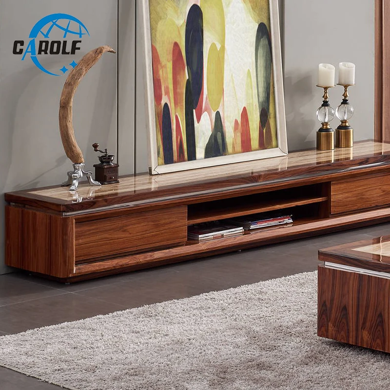 Новое поступление современный деревянный ТВ Стол для гостиной мраморная