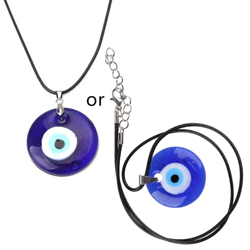 

Demon Eye Necklace European and American Wax Rope Turkey Blue Eye Necklace