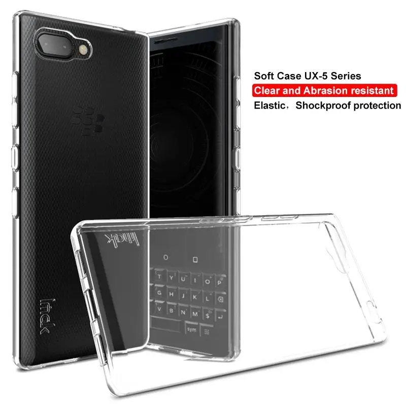 Мягкий силиконовый чехол Imak Для BlackBerry Key2 прозрачный из ТПУ для KeyTwo защитный