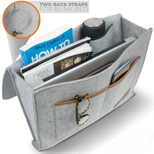 Felt Bedside Storage Bag Pockets Convenient Bed Organizer Home Sofa Bedside Desk Eco-Friendly Felt Hanging Storage Organizer