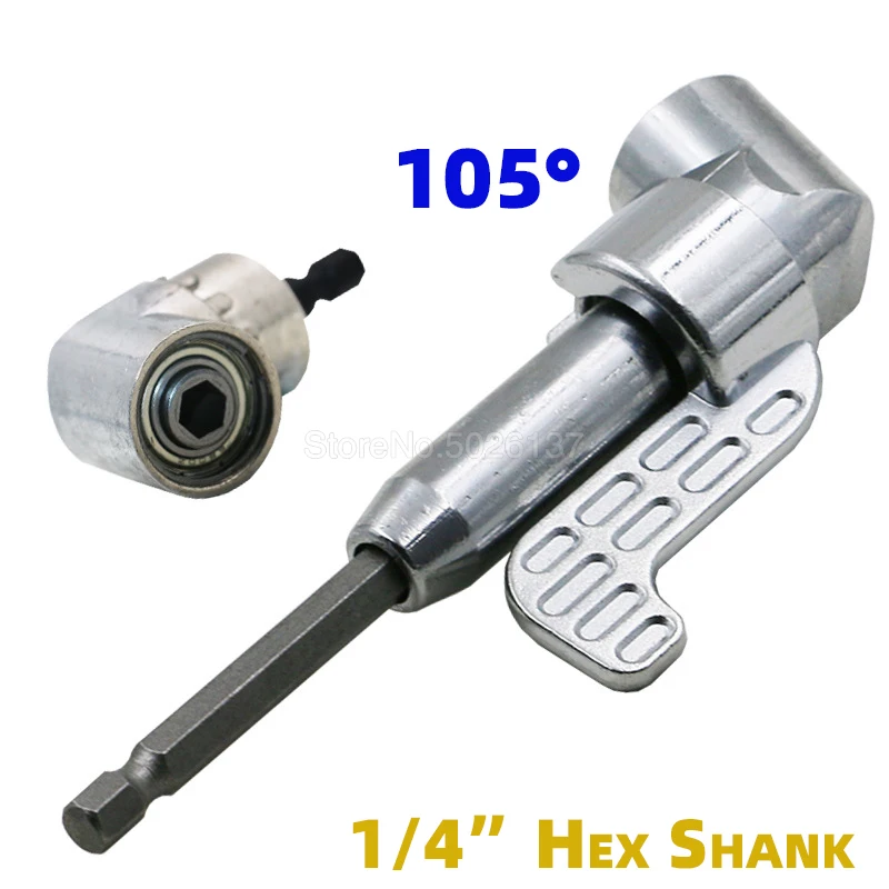 

105 Degree Angle Screwdriver Set Socket Holder Adapter Adjustable Bits Drill Bit Screw Driver Tool 1/4INCH Hex Turning Nozzles