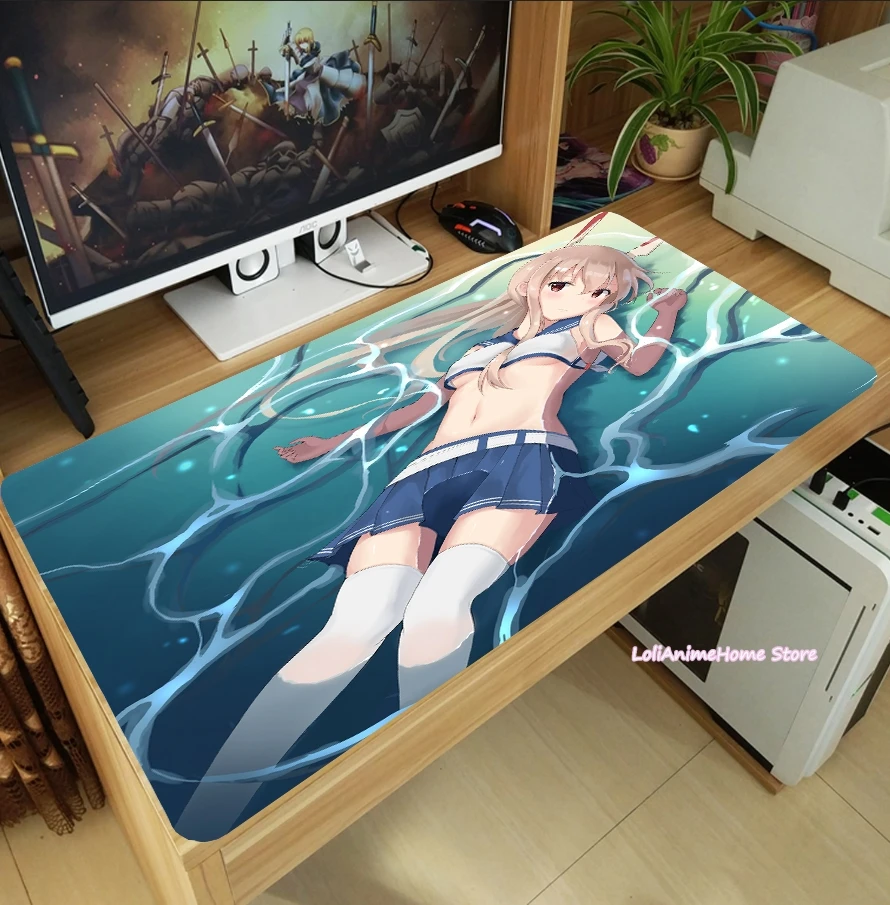 azur lane ijn ayanami game anime large mouse pad thicken laptop gaming mice mat table keyboard mat anti slip playmat cosplay free global shipping
