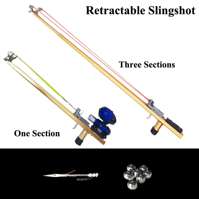 Золотой эльф с эффектом рогатки охоты рыбалки и бантом раздвижная селфи Рогатка