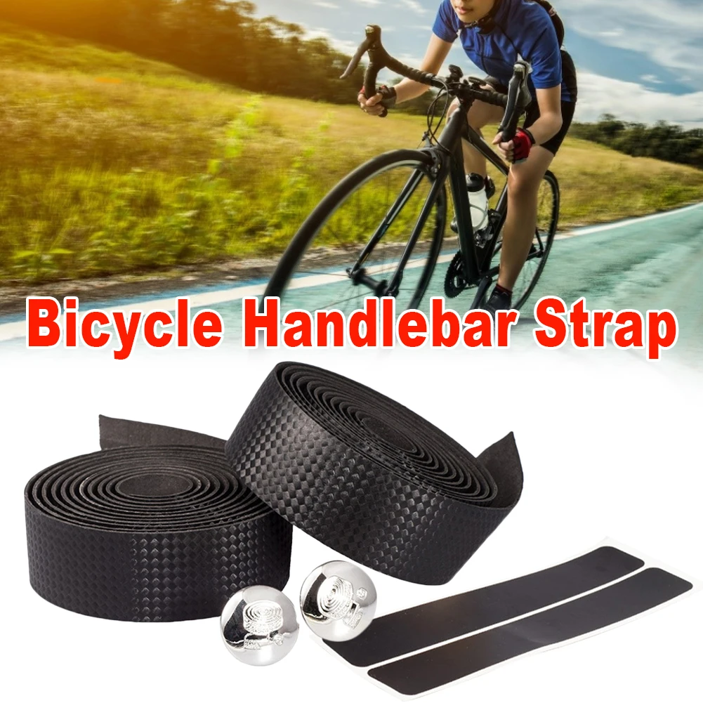 

2pcs Road Bike Handlebar Belt EVA/PU Bicycle Handlebar Belt Professional Bicycle Anti-slip Shock Absorption Shockproof Belt