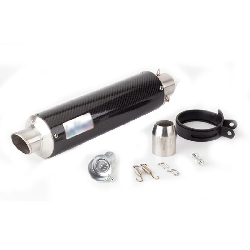 

Motorcycle Modified Exhaust Pipe Muffler ZX6R R25 Y15zr Lc135 R3 Natural Carbon Brazing Universal Modification ULASHKIM
