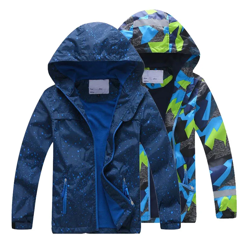 

Double-deck Waterproof Windproof Boys Girls Jackets New 2020 Spring Autumn Children Outerwear Jackets Sport Fashion Kids Coats