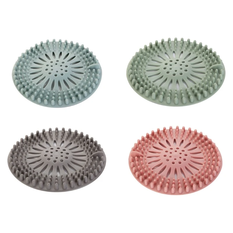 

H7JB 4 Pcs Round Shower Drain Hair Catcher Household Kitchen Sink Filter Bathroom Shower Drain Stopper Floor Drain Cover