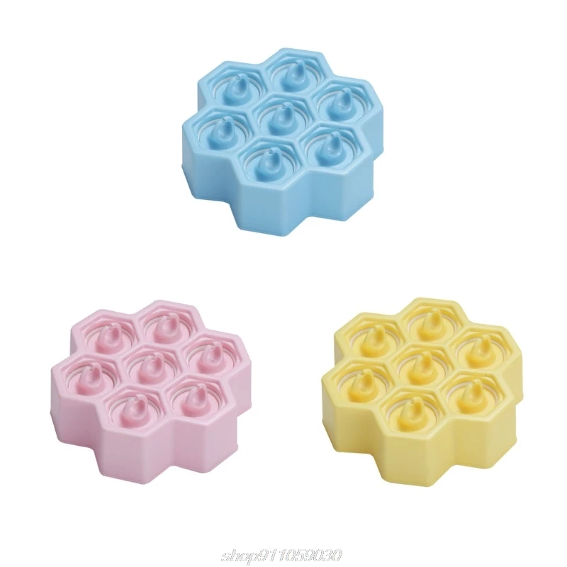 

Mini Popsicle Maker Silicone Juice ice Maker Ice Cream Kitchen Tools Honeycomb Ice Tray 7 Grids New Ice Cube M29 21 Dropship