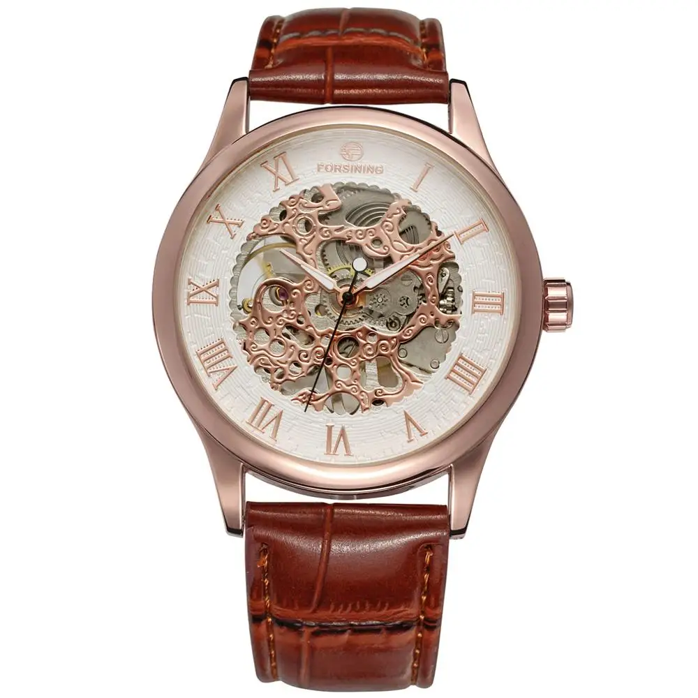FORSINING дизайн Простая и подходит для повседневного ношения мужских женских часов
