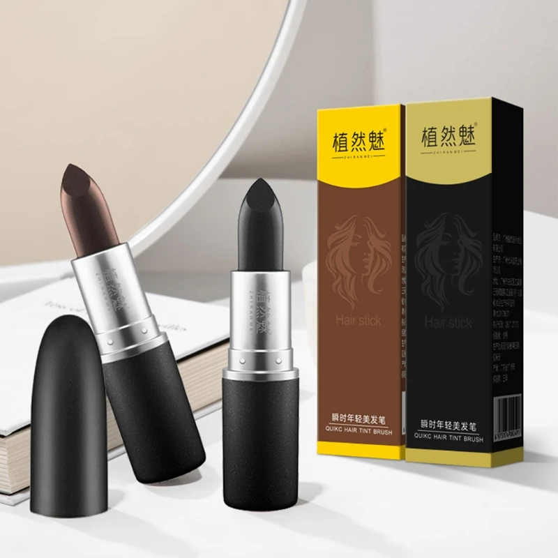 Профессиональная помада для волос с покрытием в виде ручки белый временный