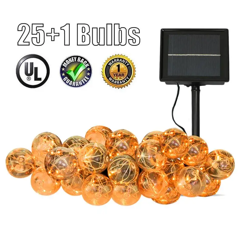 Solar String Light Bulb Outdoor Indoor Party Wedding Garden Christmas Decoration IP65 | Освещение