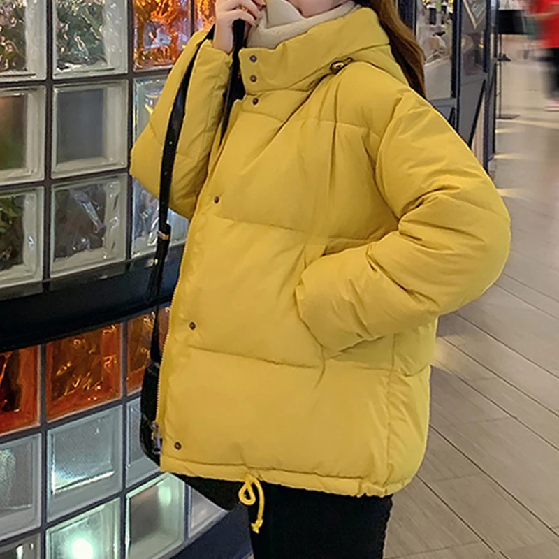 RealShe куртка парка для женщин с капюшоном полный рукав карманы женская зимняя