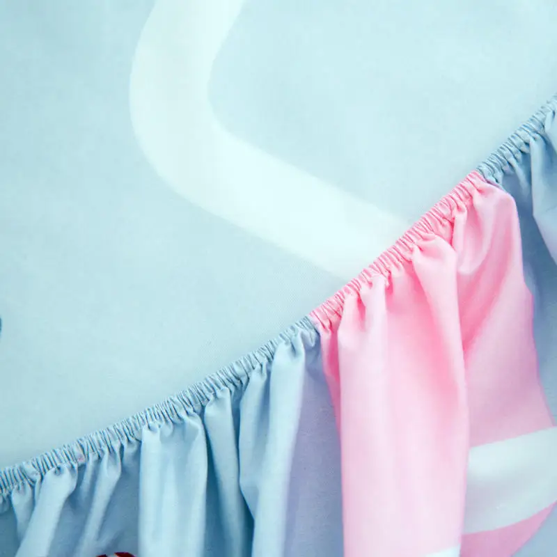 Мягкая натяжная простыня с принтом защитный чехол на матрас резинкой постельное