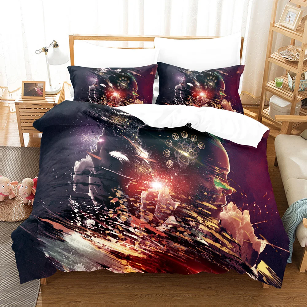 

Character Head Bedding Set Luxury Black Duvet Cover Bed Cover Set Housse De Queen King Size Creative Comforter Bedclothes