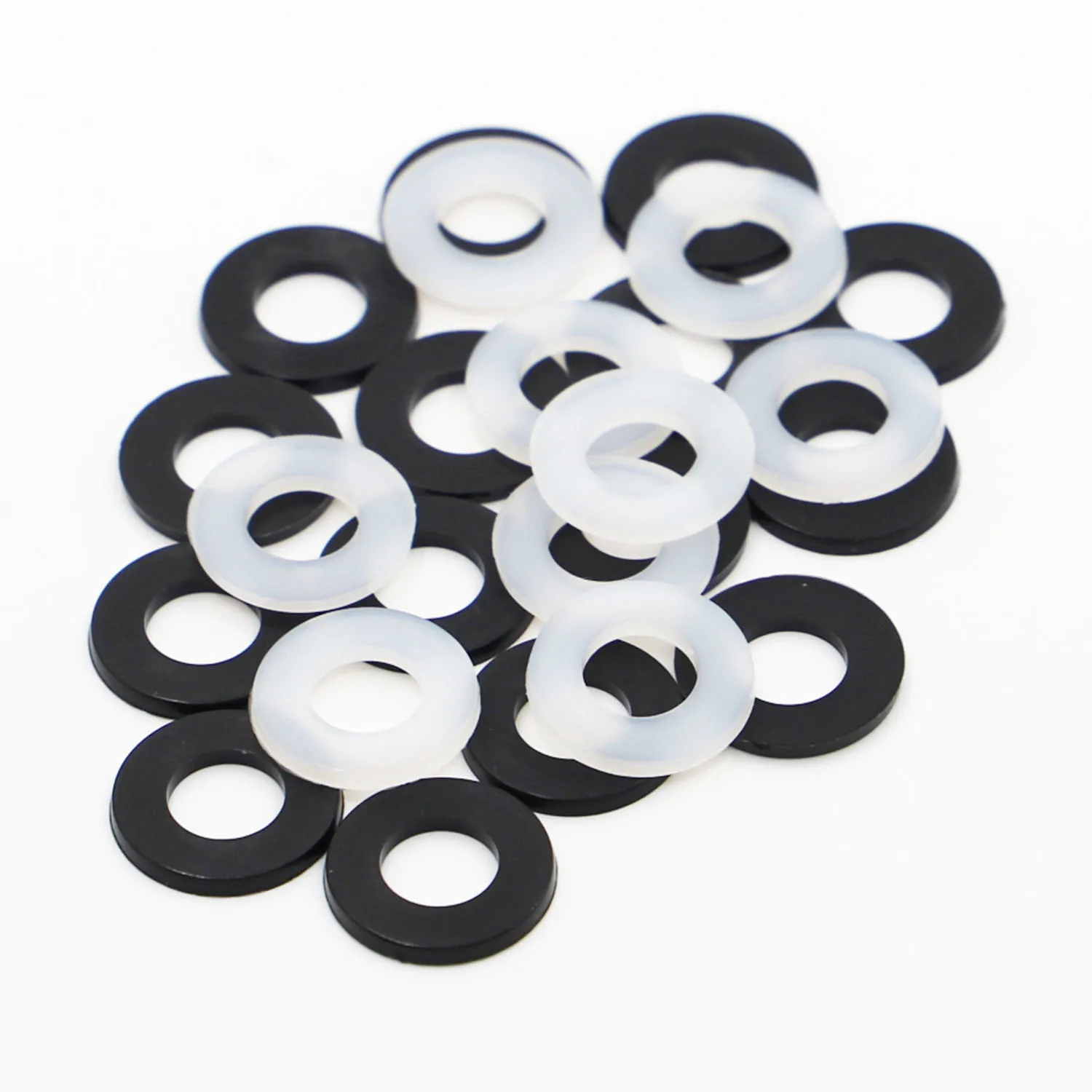 

50/100pcs M2 M2.5 M3 M4 M5 M6 M8 M10 M12 White Black Nylon Plastic Flat Washer Plane Spacer Insulation Seals Gasket Ring