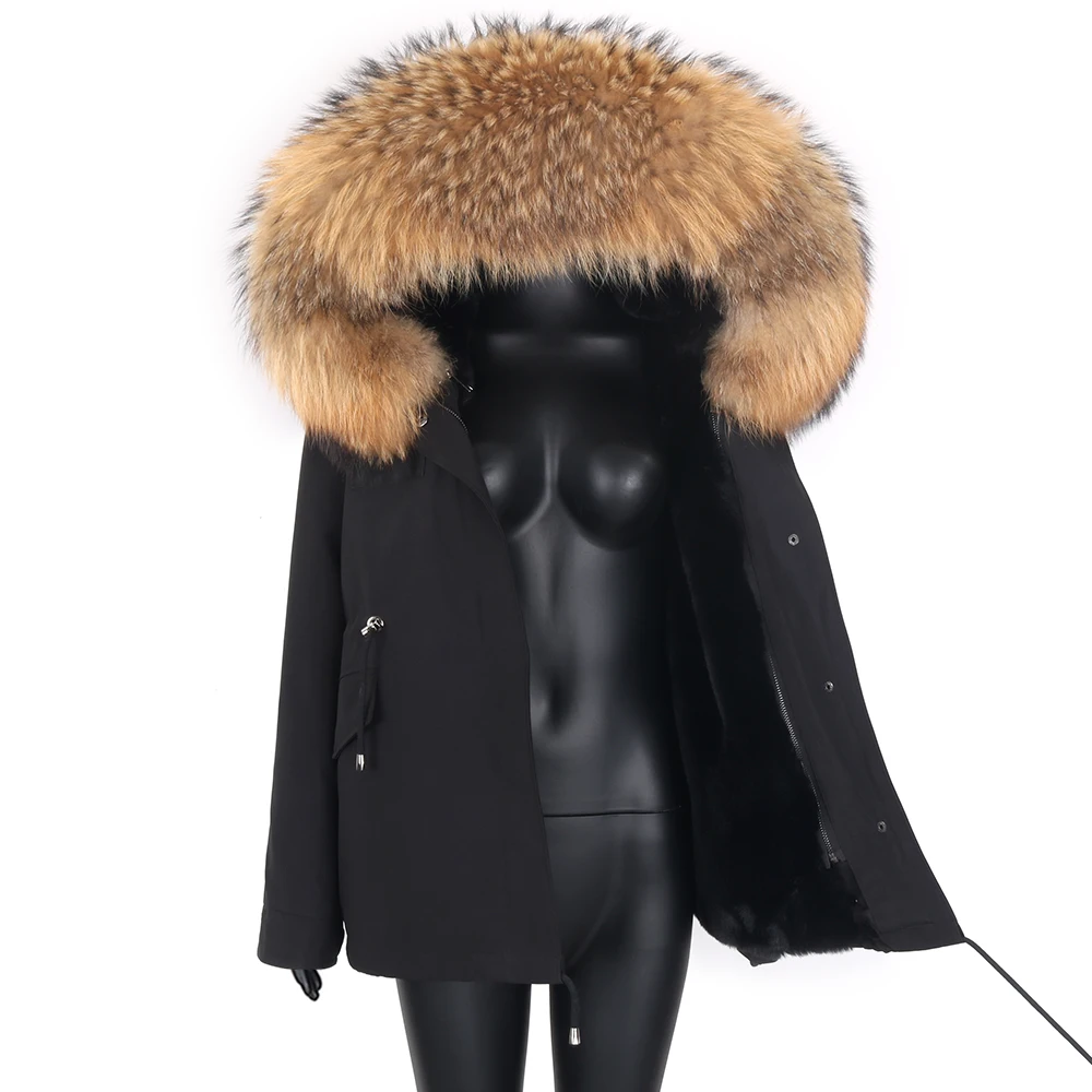 Женская кожаная куртка с воротником из натурального Лисьего меха зимняя одежда