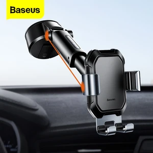 baseus sucker car phone holder stand for iphone xiaomi strong suction cup car mount holder 360 adjustable gravity car holder free global shipping