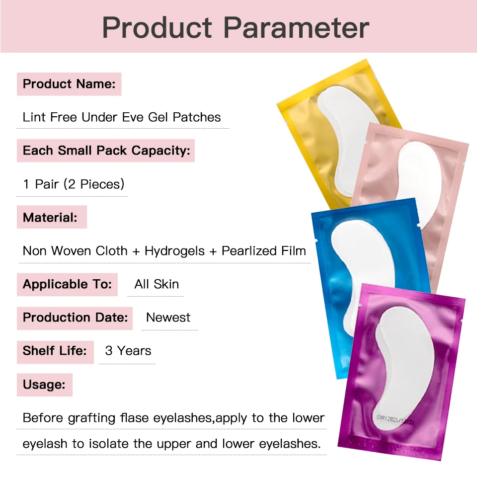 Eyepads патчи Применение для наращивания ресниц наклейки подушечки глаз Бумага под