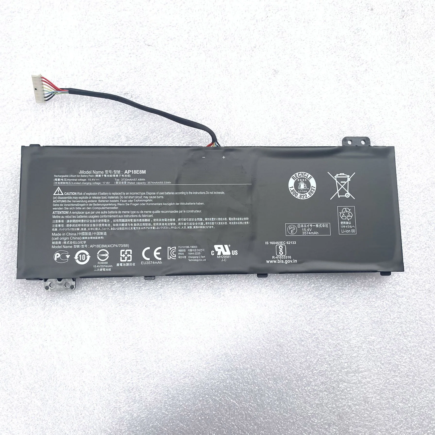Новый аккумулятор для ноутбука ACER 4ICP4/70/88 AP18E8M Aspire 7 A715 74 Nitro 5 AN515 54 concepconceptd