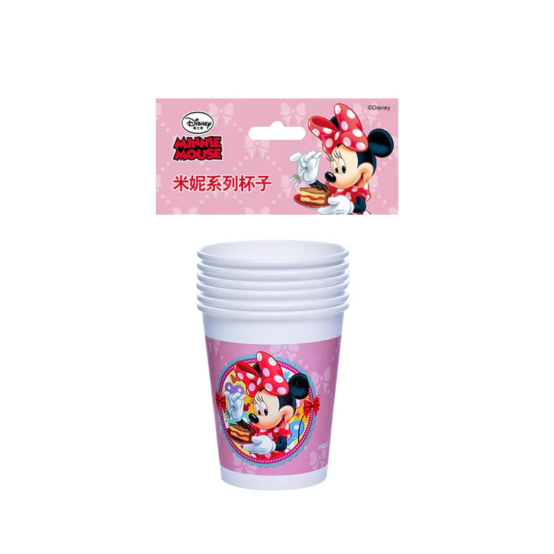 Тема Диснея Минни Мауса красивые одноразовые украшения для дня рождения детские