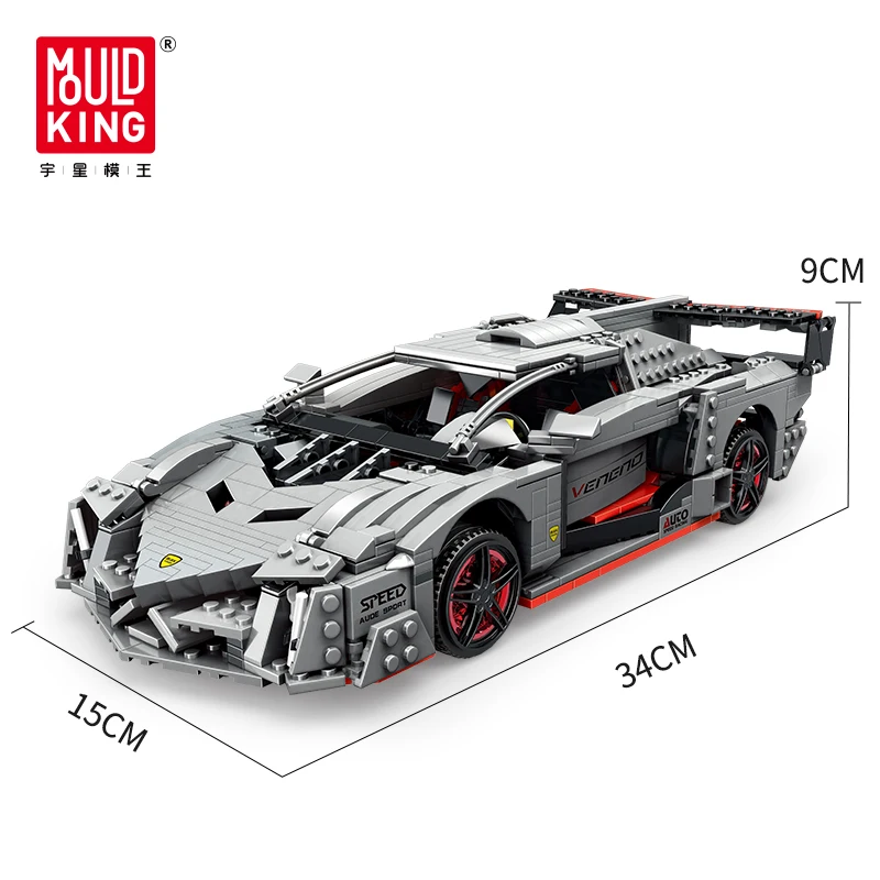Разнообразие креативных Lamborghinis Veneno Roadster technic Супер гоночный автомобиль MOC 10559
