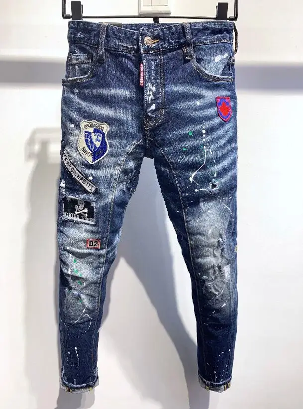

Ripped NEW women/Men for DSQ biker Jeans Outwear Men Pants A257