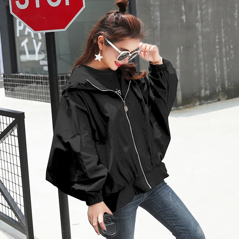 Женская короткая куртка с капюшоном Fitaylor Повседневная Свободная бейсбольная