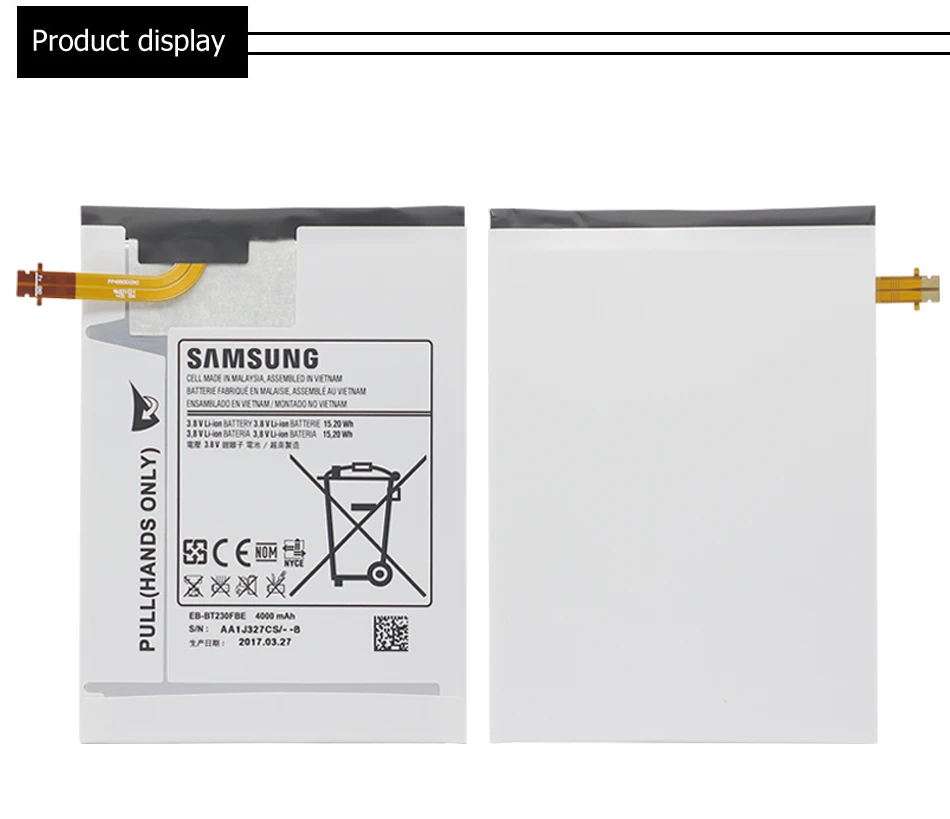 Samsung планшет Батарея EB-BT230FBE 4000 мА-ч для samsung Galaxy Tab 4 7,0 7," T230 T231 T235 SM-T230 SM-T231 SM-T235