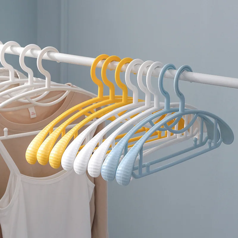 

Non-marking Hanger Household Hanger Widened Non-slip Drying Clothes Rack Thickened Plastic Rack Anti-deformation Hanger