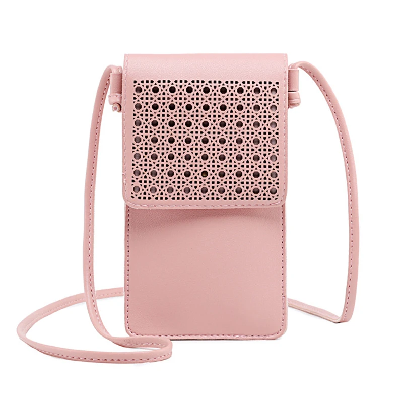 

Mobile Phone Bag Coin Purse Wallet Female Mobile Phone Case Bag Outdoor Running PU Leather Shoulder Bag Cross Arm Touch Screen