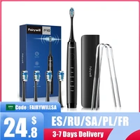 electric toothbrush p10 toothbrush 5 modes rechargeable timer 4 brush heads 2 tongue scraper 1 travel case for adults
