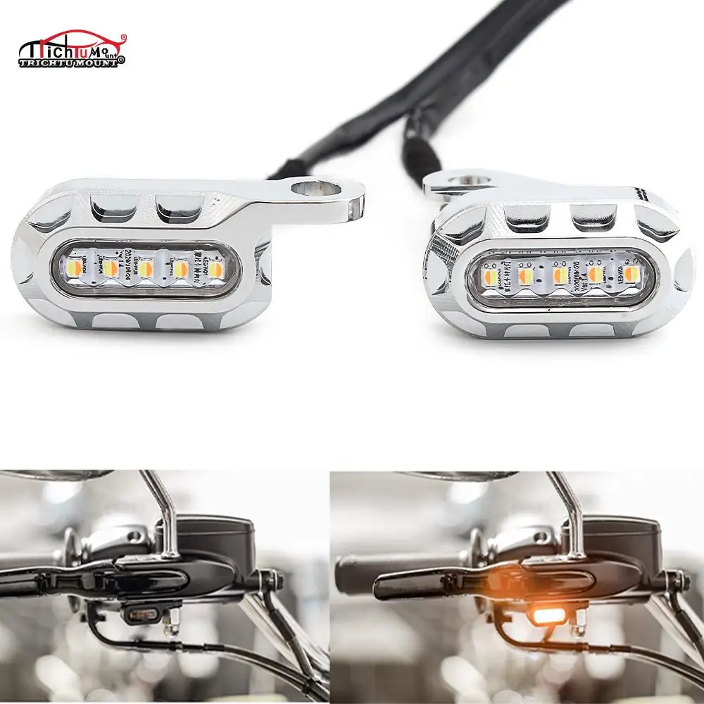 

Мини светодиодный указатель поворота для мотоцикла, дневные хосветильник огни, Intermitentes Moto для Harley Sportster 883 1200 2004-2020