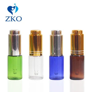 5 шт.лот 10 мл разноцветные блестящие золотистые Серебристые флаконы с пипеткой для жидкости пустые дорожные многоразовые флаконы для эфирного масла