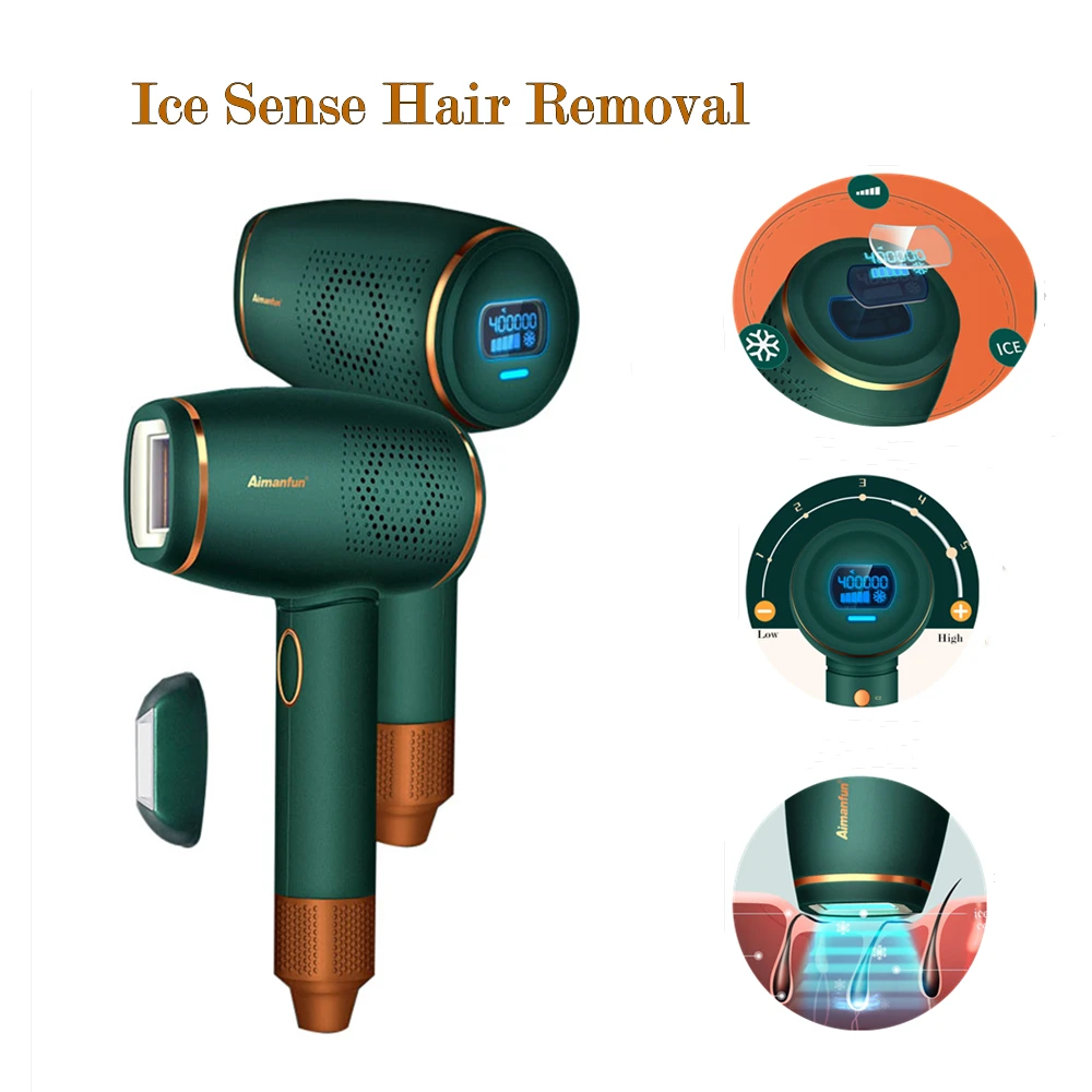 Лазерный эпилятор IPL для удаления волос на ощупь от льда Электрический депилятор