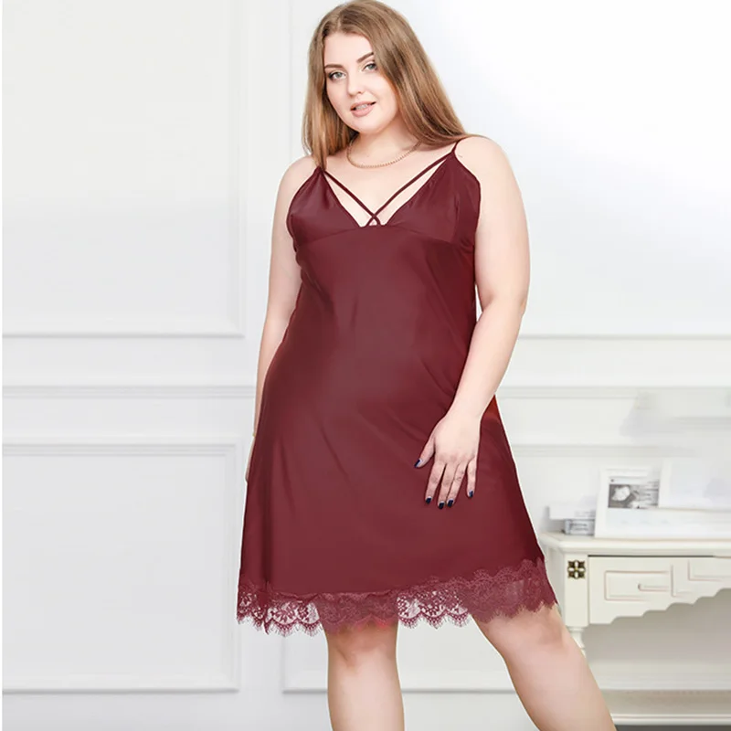 Модная женская женское белье сексуальная ночная сорочка кружевная Пижама летняя