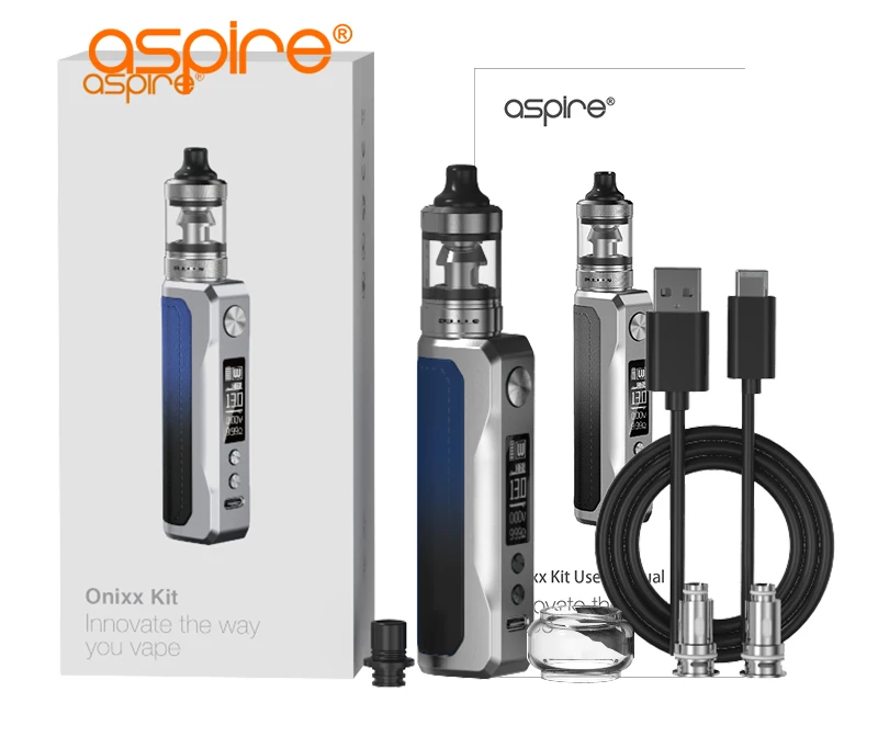 

Aspire Onixx Ecig Starter Kit Built-in 2000mAh 40W Max Output with Onixx Tank 2ml/3ml Top Fill System Optimized with BP Coils