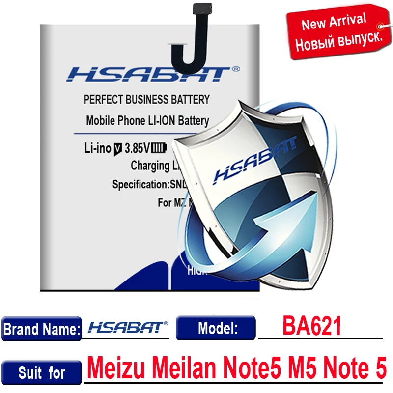 HSABAT 4950 мА/ч, BT710 Батарея для Meizu blue A5 M793Q M710M M5c 4950 мА/ч, BA621 для Meizu Meilan Note5 M5 Note 5 - Цвет: BA621