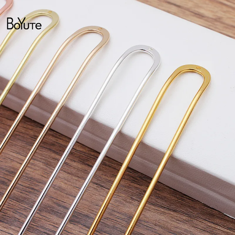 Вилка для волос BoYuTe (10 шт./лот) металлическая латунная вилка с отверстиями