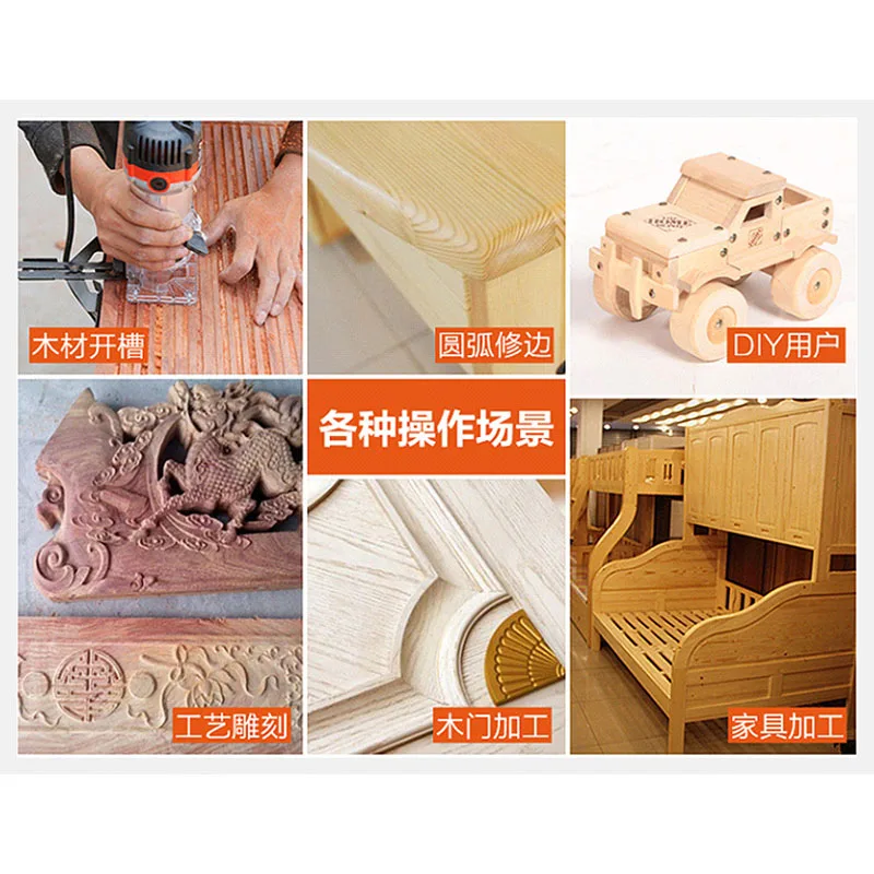 

Electric Woodworking Trimming Machine Slotting Woodworking Engraving Machine Drilling Machine Power Tools Woodworking Slotting