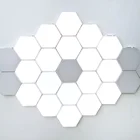 СВЕТОДИОДНЫЙ ночник в скандинавском стиле, квантовая модульная Чувствительная лампа, Современный Белый шестигранный светодиодный ночсветильник, магнитный комнатный светильник сделай сам, осветительные приборы