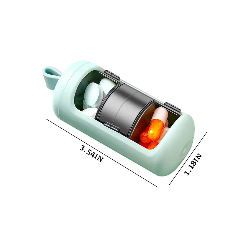 

Portable Men And Women Cute Mini Prescription Medicine Container Keychain Box Medicine Box Shape Save Every Day Sub-bottling Set