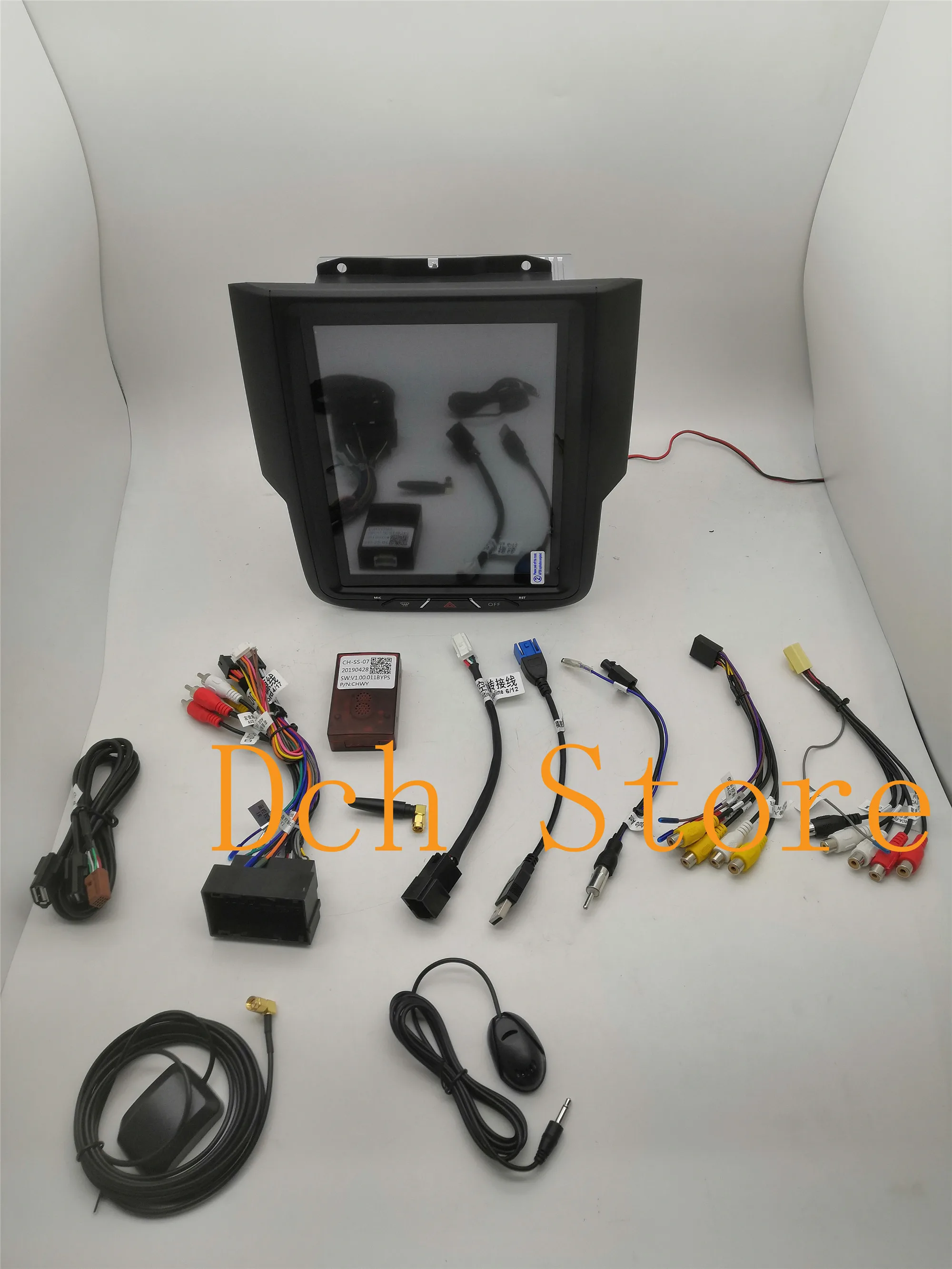 Автомобильный DVD плеер Tesla Style 10 4 дюйма вертикальный экран Android 9 0 GPS для Dodge Ram 1500 2014